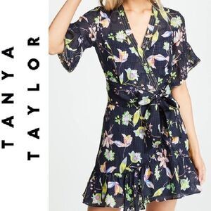 TANYA TAYLOR 2018 Garden Print Brandy Mini Dress size 4